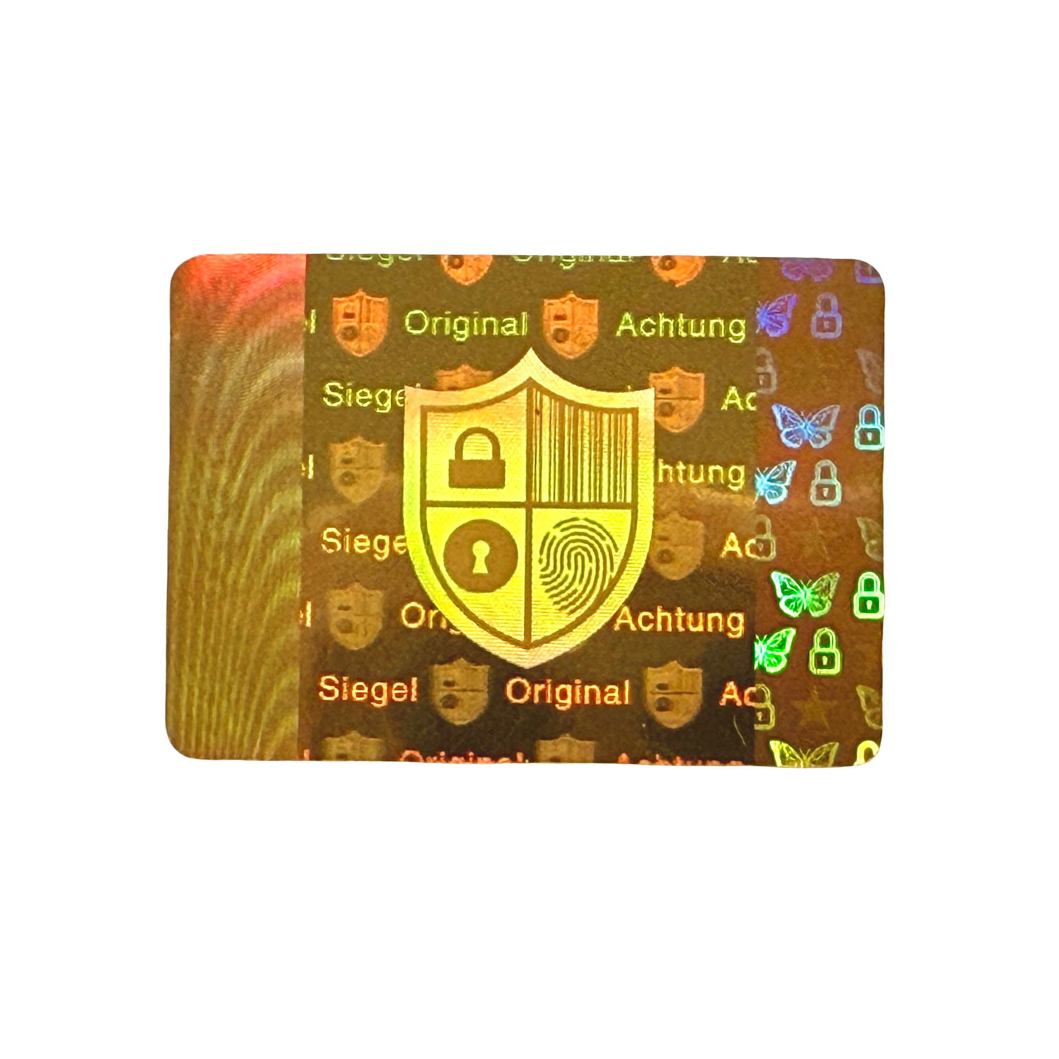 490x Cosmelux Hologramm-Siegel – Numeriert, 3D, 20x10mm (Garantiesiegel)