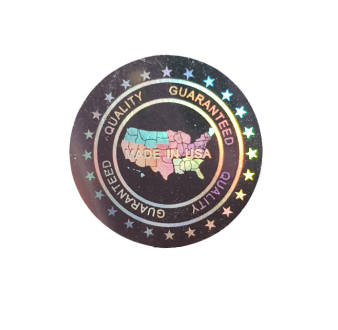 "Made in USA" 3D Hologramm Siegel 20 mm