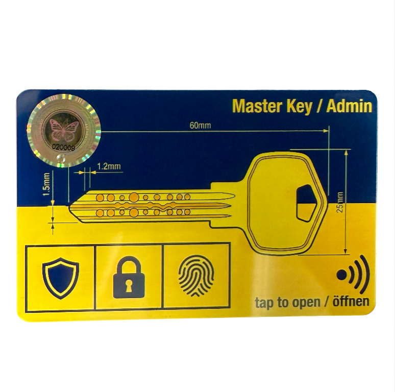 RFID Schlüsselkarte Master Key Design 13,56MHz FM1108 MIFARE kompatibel Nuki usw