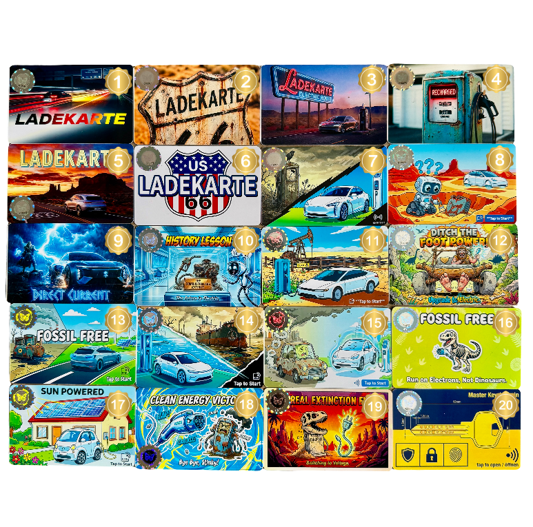 Design - Ladekarten RFID 13,56 MHz (Mifare kompatibel) NFC Card FM1108 für Wallbox kompatibel mit go-e, Easee, ABL, VW Keyfob