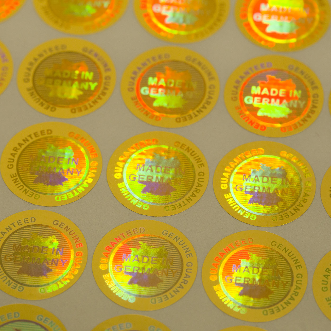 "Made in Germany" 3D Hologramm gold
