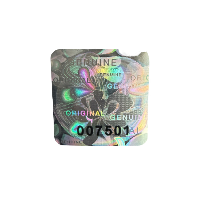 3D Hologramm Aufkleber „GENUINE ORIGINAL“ – Sicherheitslabel – VOID Effekt - 15mm
