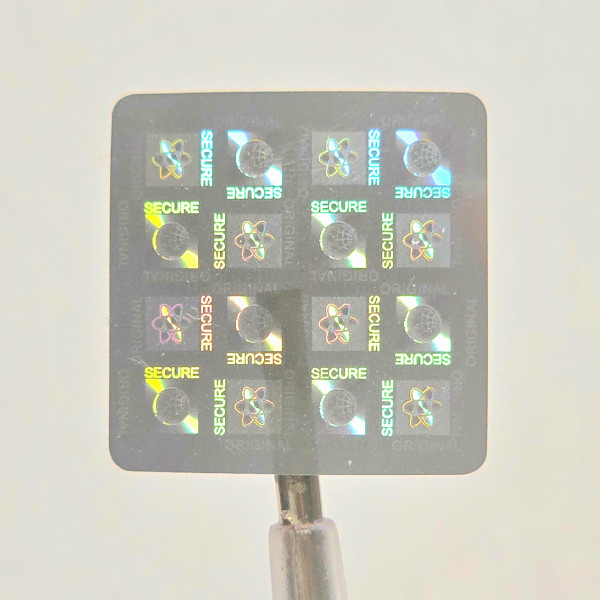 "Secure" 3D Hologramm Sicherheitssiegel 25 x 25 mm Sticker Silber