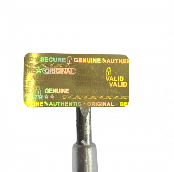 "Authentic" 3D Hologramm Sicherheitssiegel 10x20 mm Silber/Gold